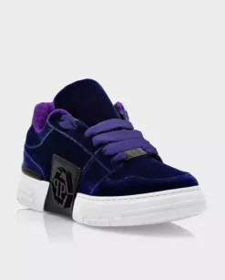 Aksamitne sneakersy Lo-Top