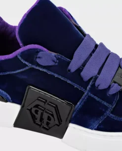Aksamitne sneakersy Lo-Top