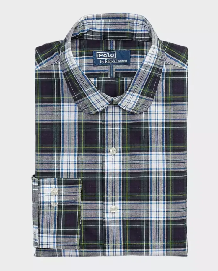 Bawełniana koszula w kratkę Custom Fit