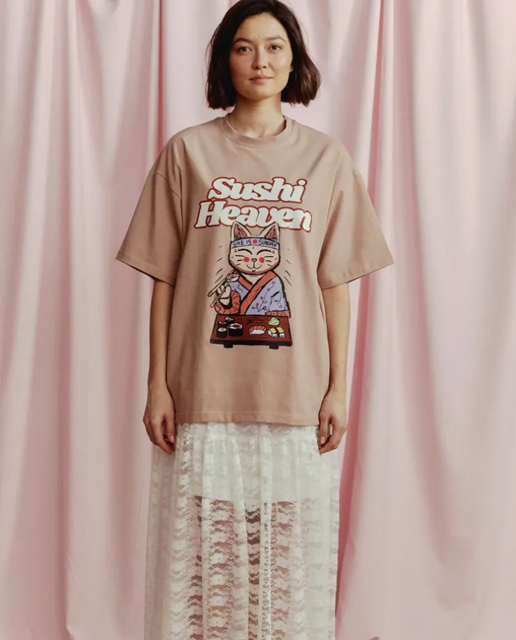 Beżowy t-shirt Sushi Heaven