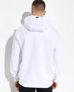 Biała bluza z kapturem z grafiką Love