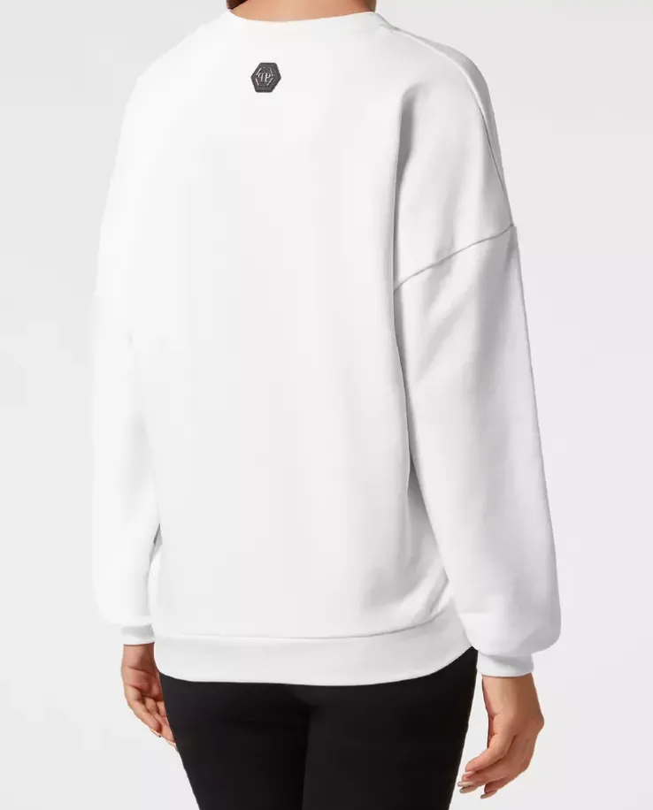 Biała bluza z kolorową grafiką Smile