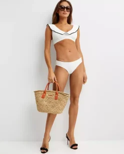 Biała góra od bikini Piana