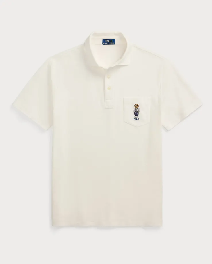 Biała koszulka polo Custom Slim