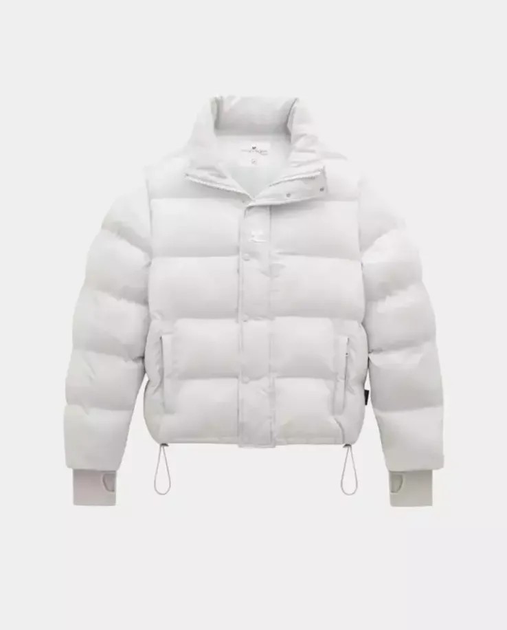 Biała kurtka Nylon Puffer