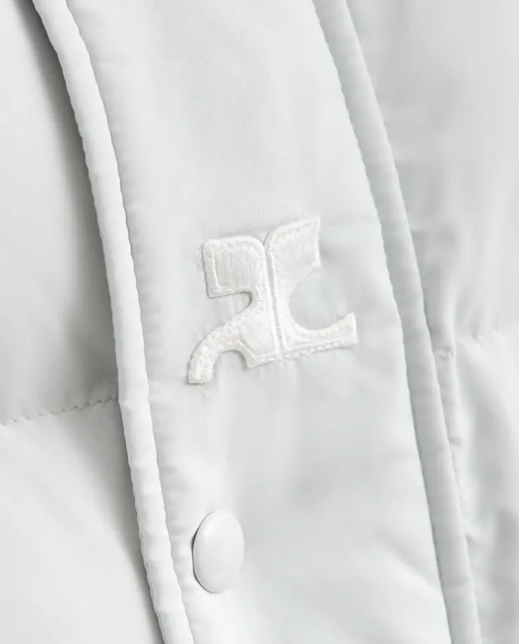 Biała kurtka Nylon Puffer