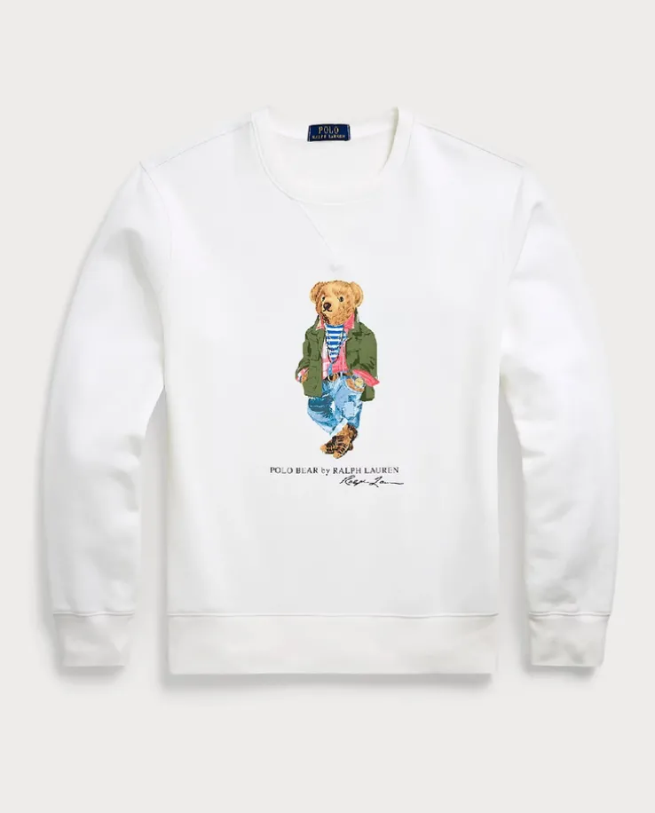 Biała polarowa bluza Polo Bear