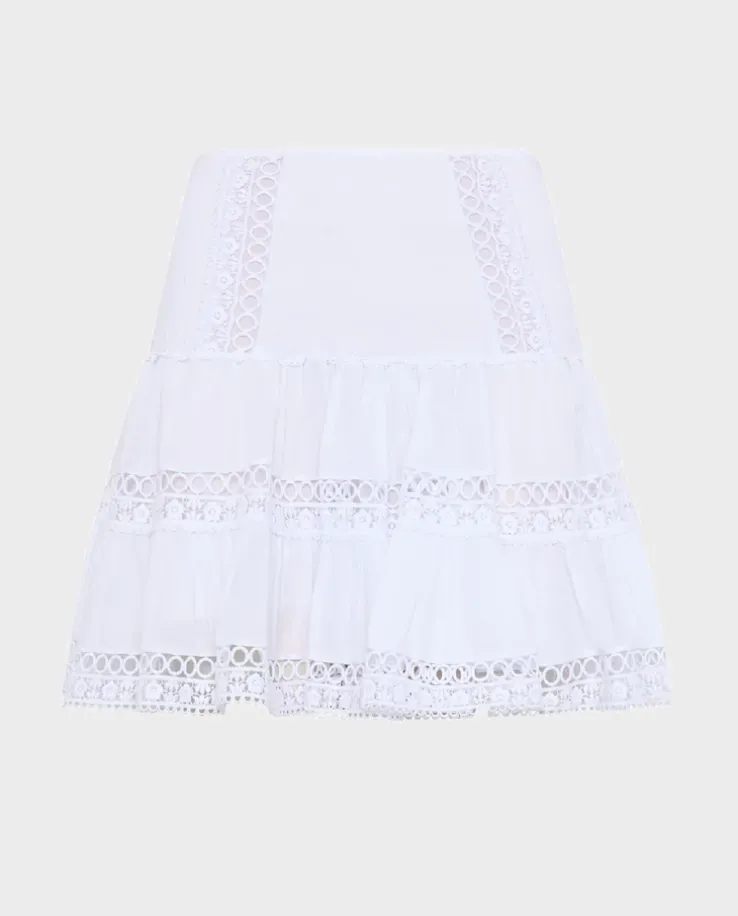Biała spódniczka mini Hortens
