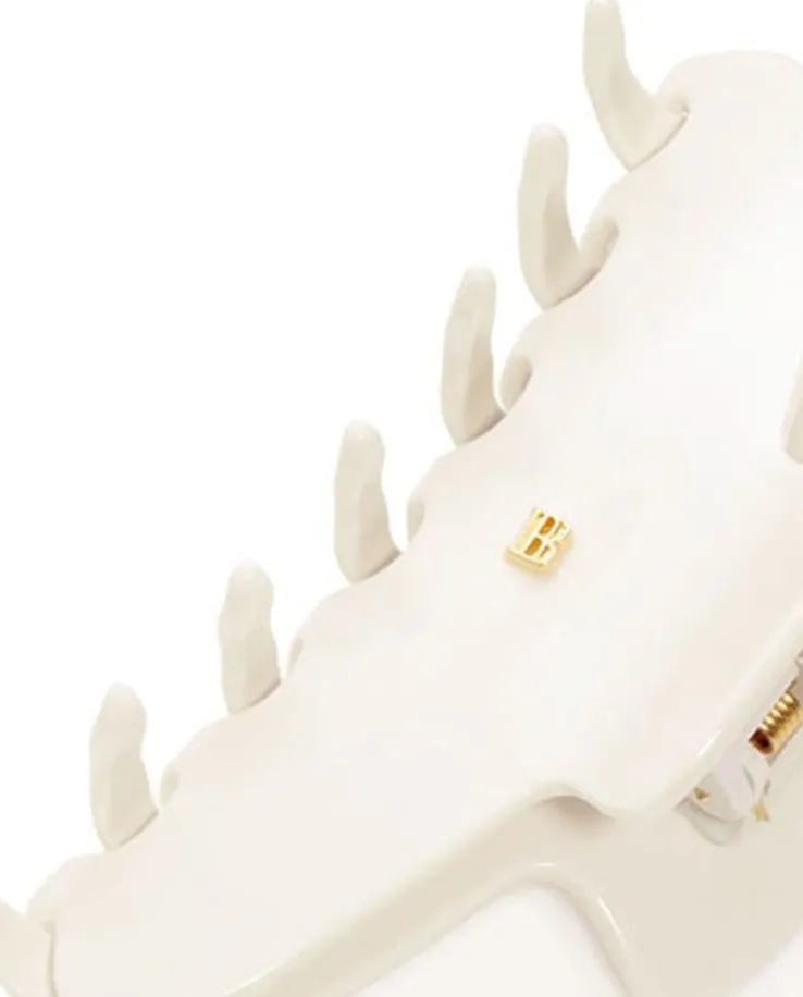 Biała spinka do włosów Large