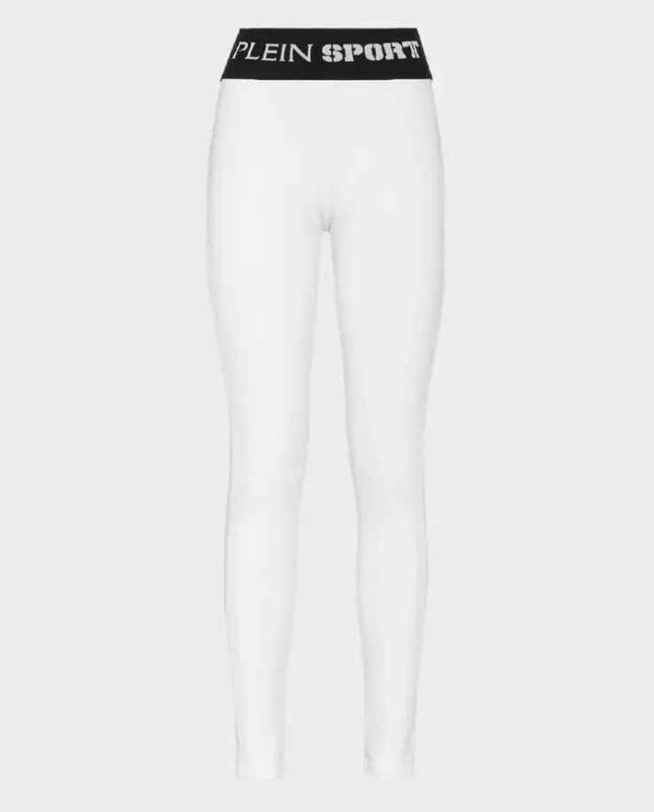 Białe legginsy Push-Up