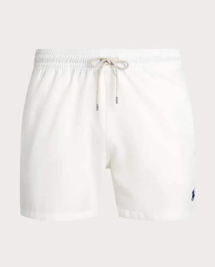 Białe spodenki kąpielowe Stretch Slim Fit