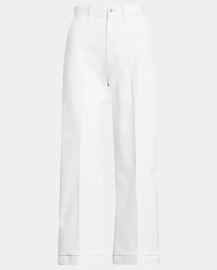 Białe spodnie Wide-Leg