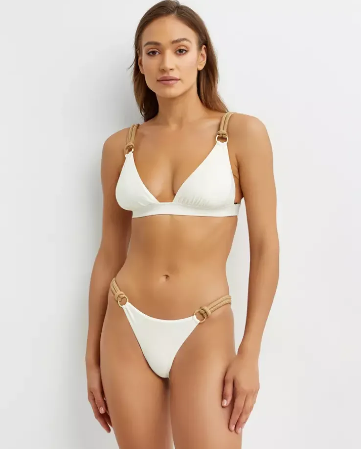 Biały top od bikini Rope Triangle