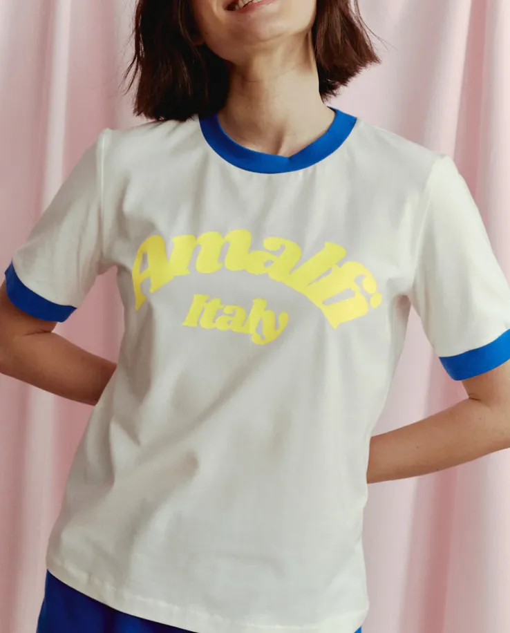Biały t-shirt Amalfi