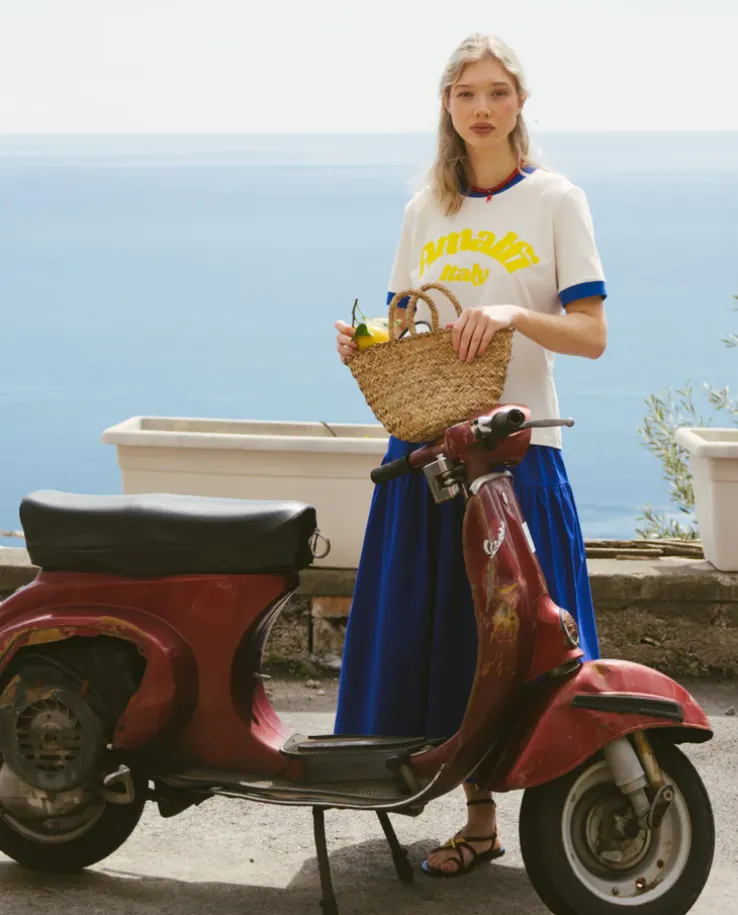 Biały t-shirt Amalfi
