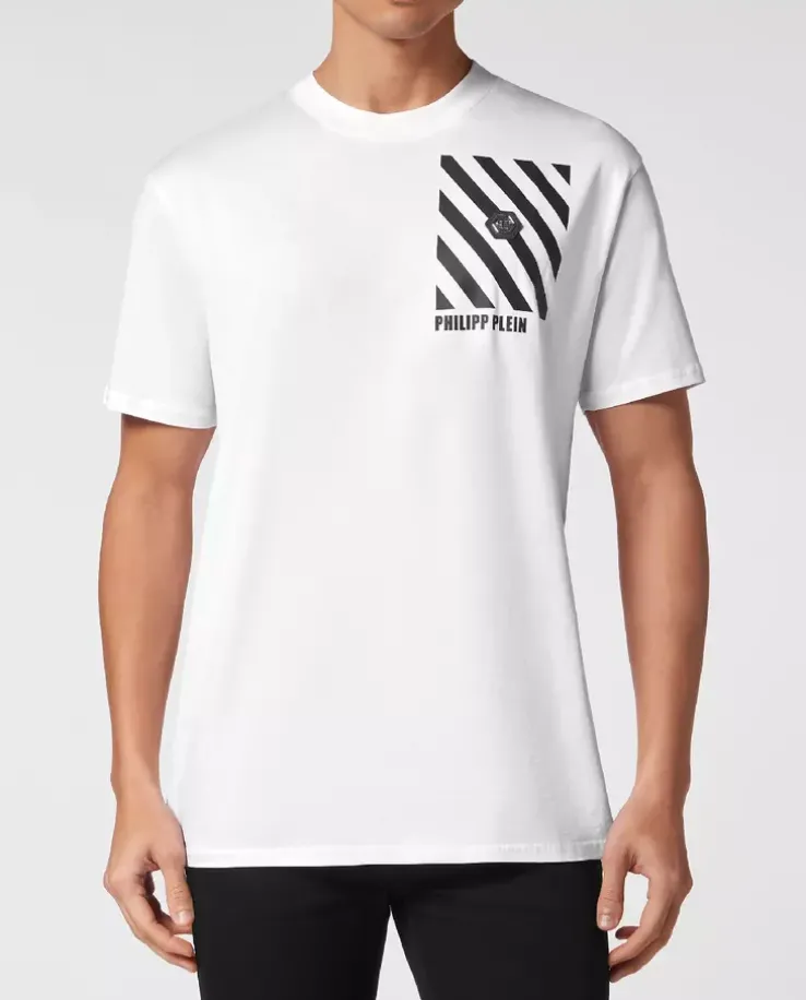 Biały t-shirt SS Rainbow Stripes