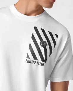 Biały t-shirt SS Rainbow Stripes