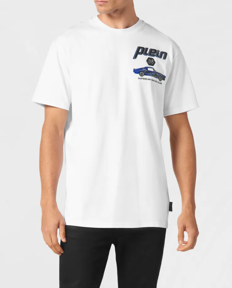 Biały t-shirt z bawełny