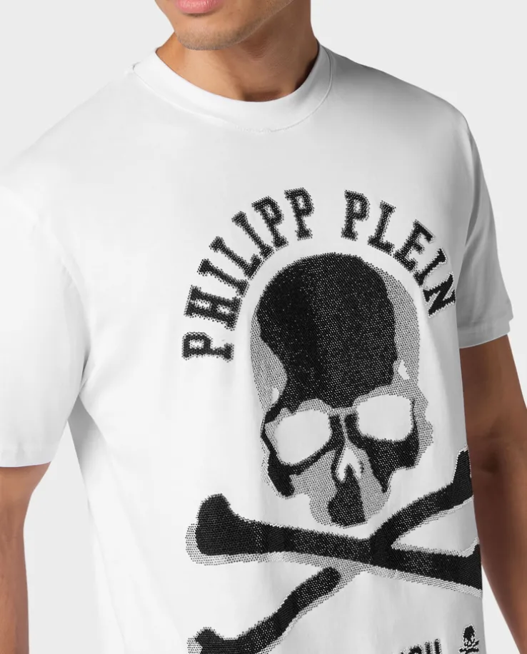 Biały t-shirt z czaszką