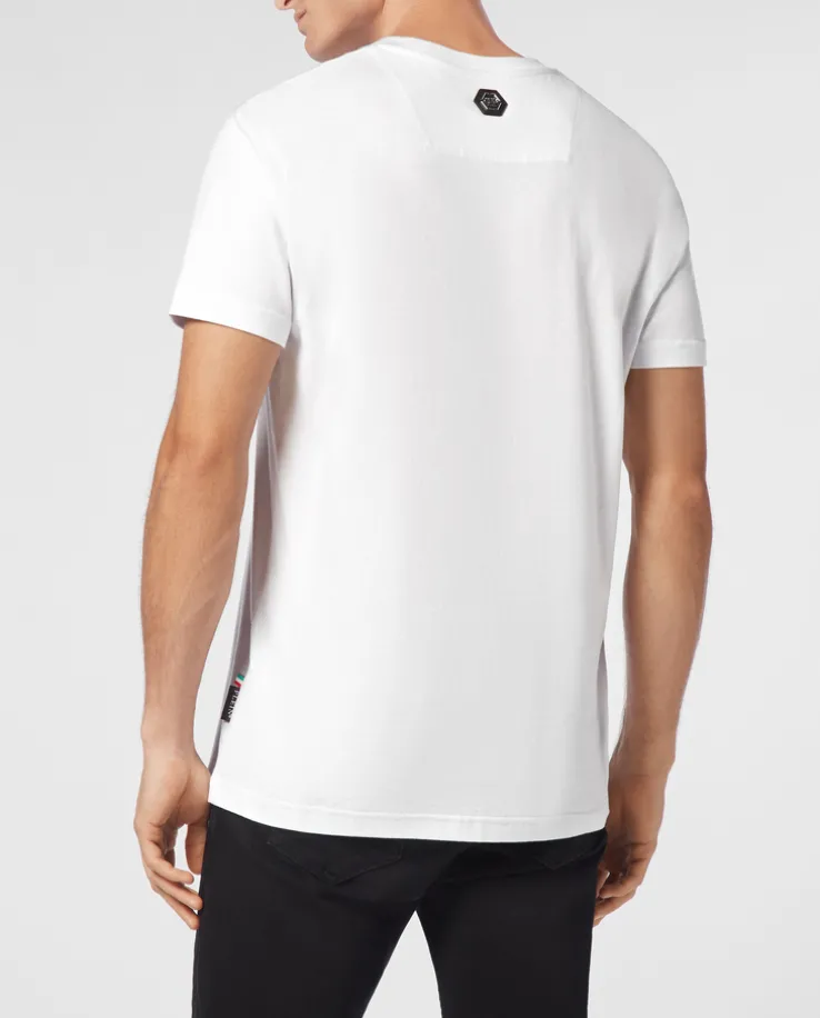 Biały T-shirt z dużym printem