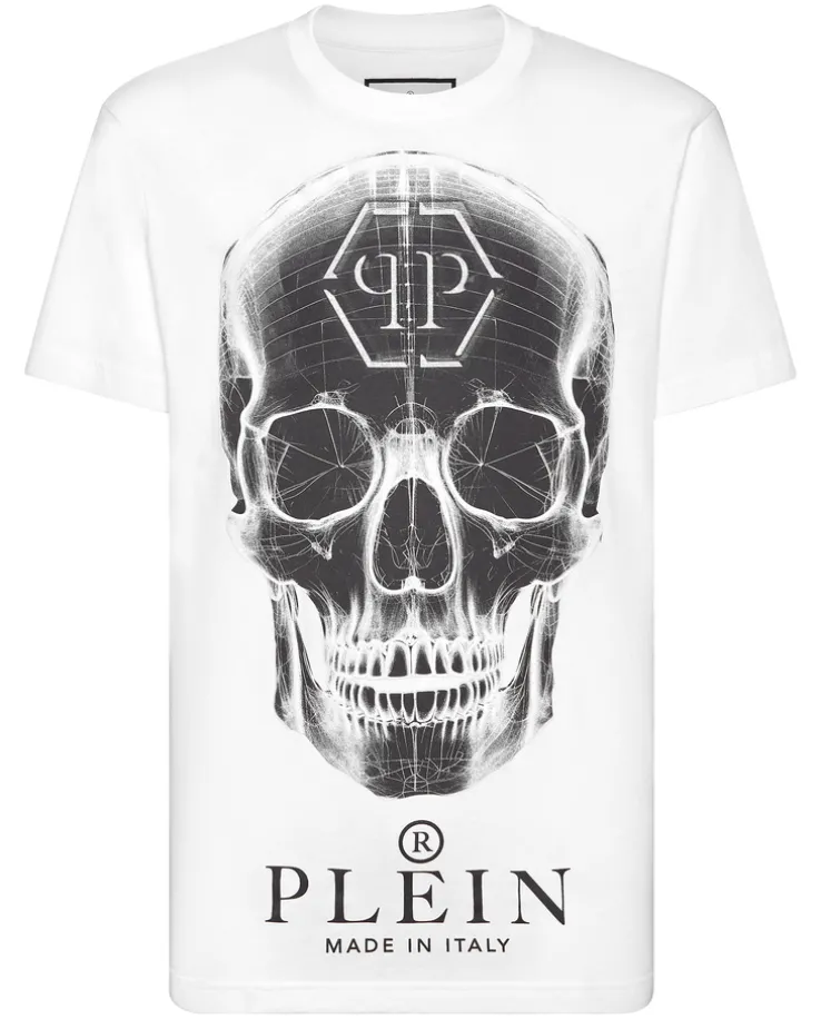 Biały T-shirt z dużym printem