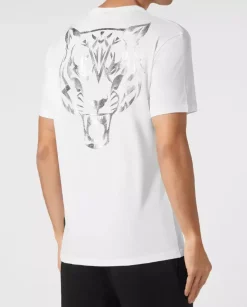 Biały t-shirt z grafiką Tiger