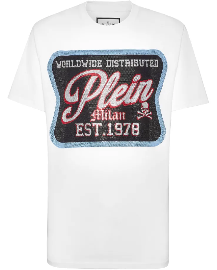 Biały T-shirt z kolorowym printem