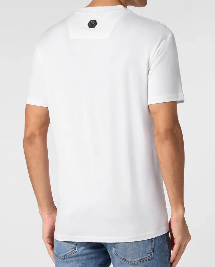 Biały T-shirt z logo
