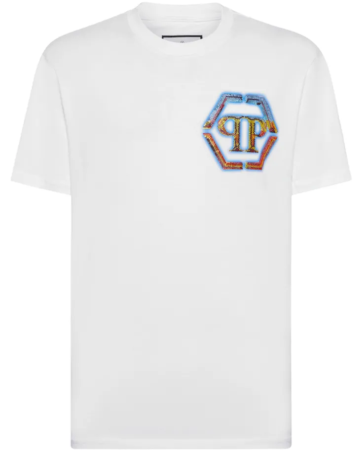 Biały T-shirt z logo