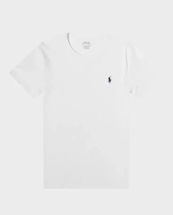 Biały t-shirt z logo Slim Fit