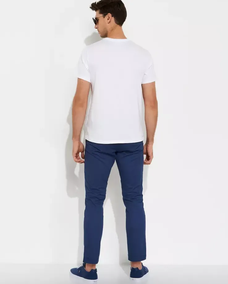 Biały t-shirt z logo Slim Fit