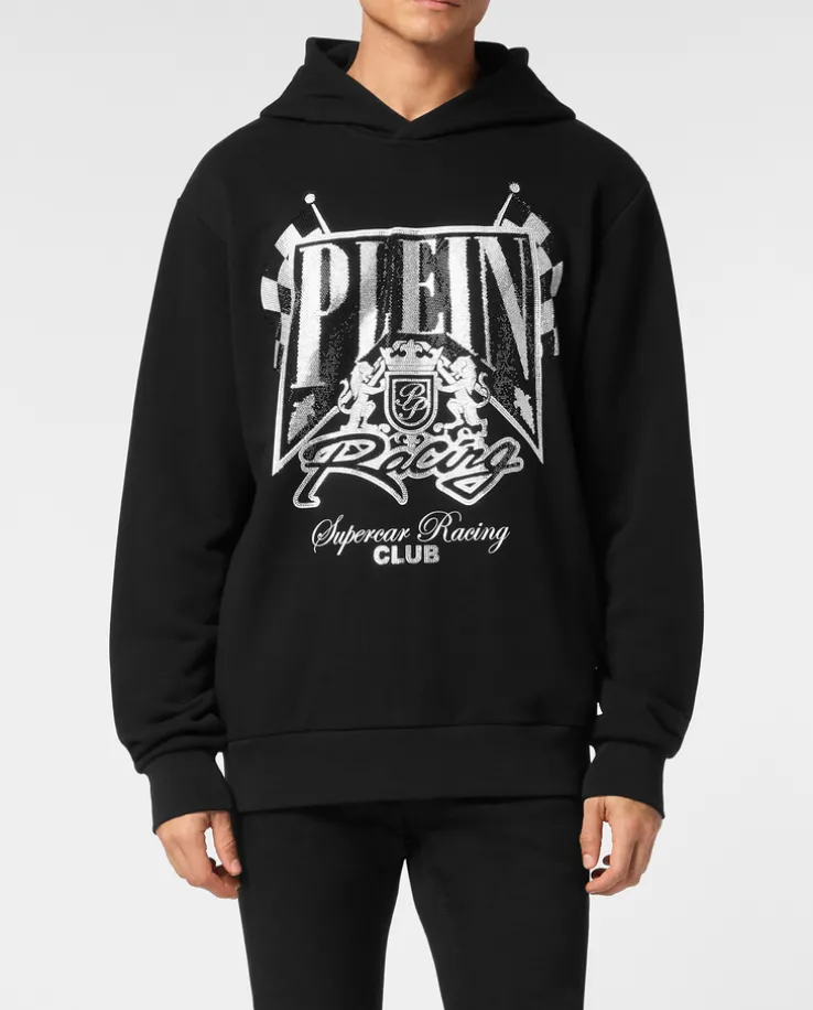Bluza z kapturem i aplikacją