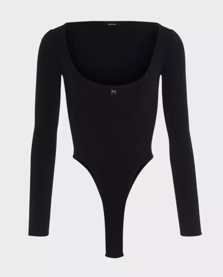 Body Black Knitted M Bodysuit