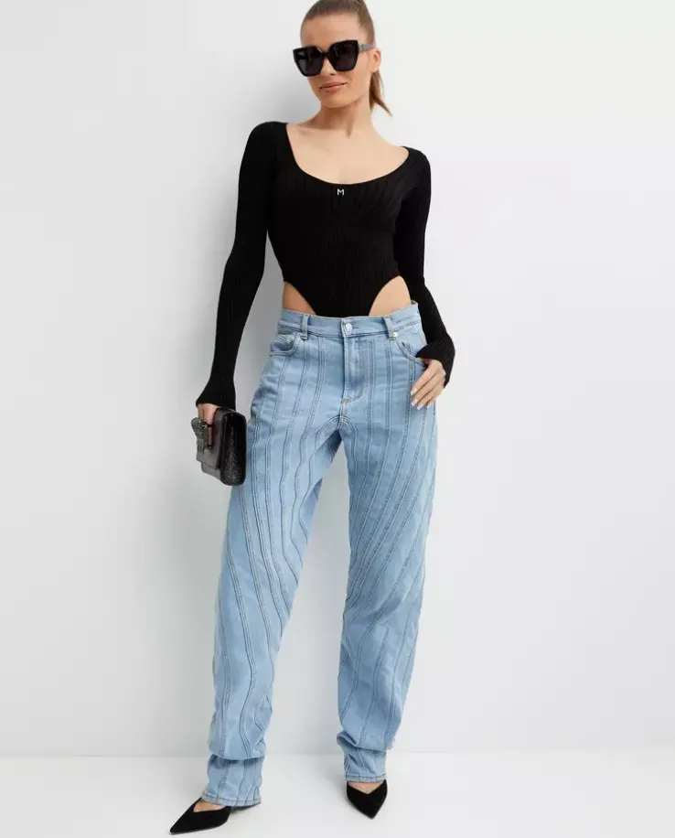 Body Black Knitted M Bodysuit