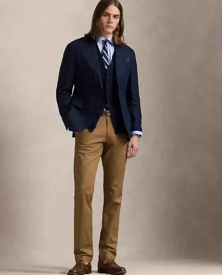 Brązowe spodnie chino Slim Fit