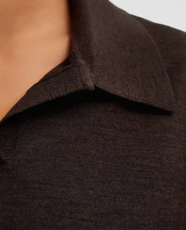 Brązowy dzianinowy top