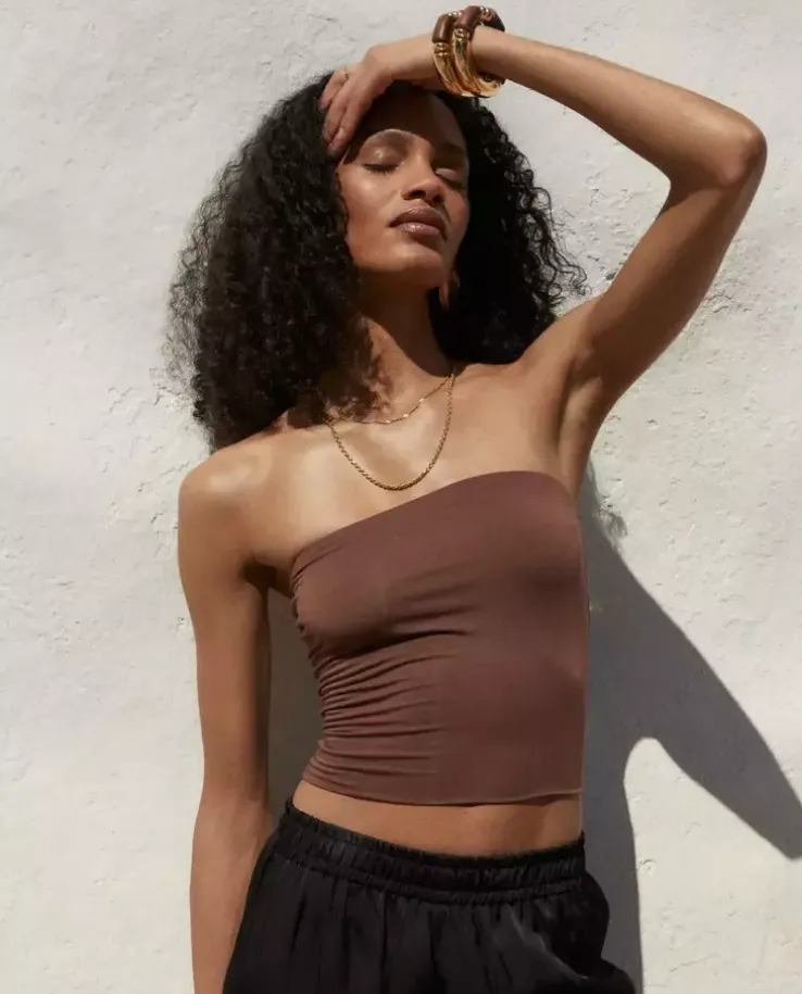 Brązowy top Zaha Bandeau