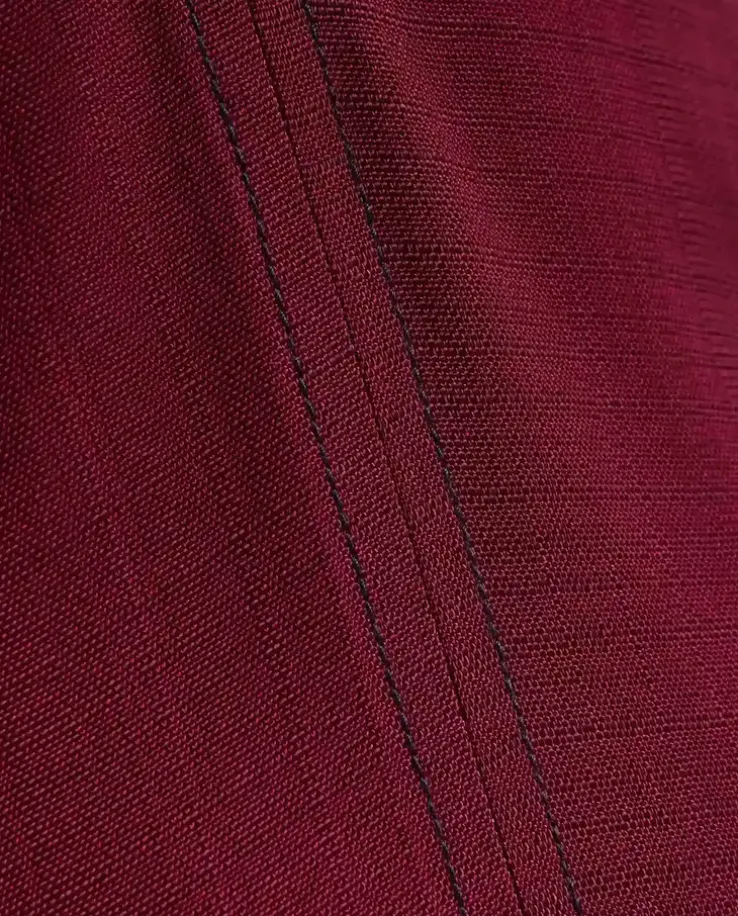 Burgundowa sukienka midi