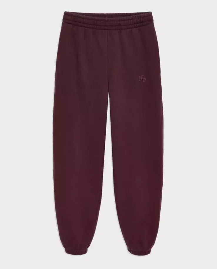 Burgundowe spodnie dresowe