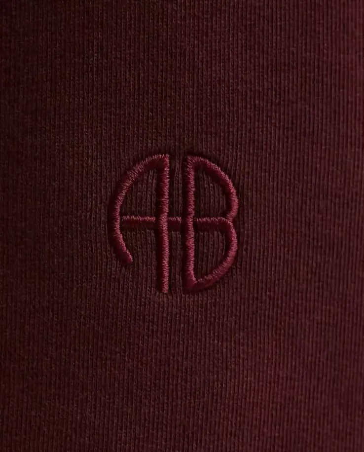 Burgundowe spodnie dresowe