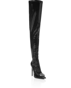 Buty na wysokim obcasie za kolano
