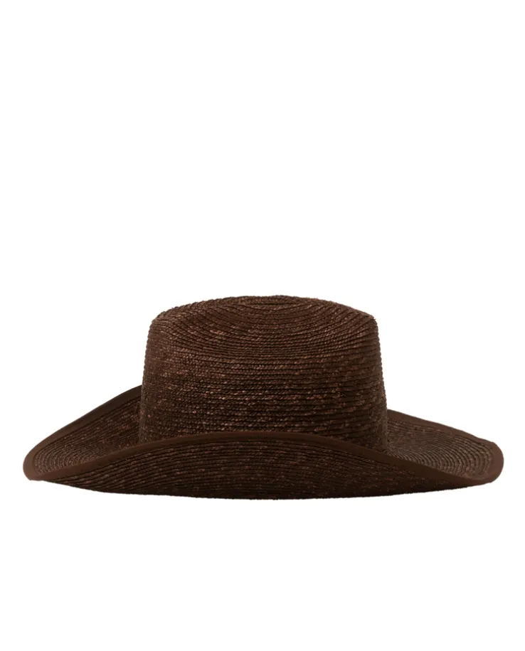 Ciemnobrązowy kapelusz Small Brim Cowboy Hat