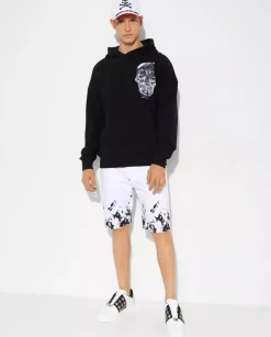 Czarna bluza z kapturem Glass Skull