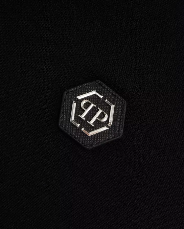 Czarna bluza z kapturem z logo