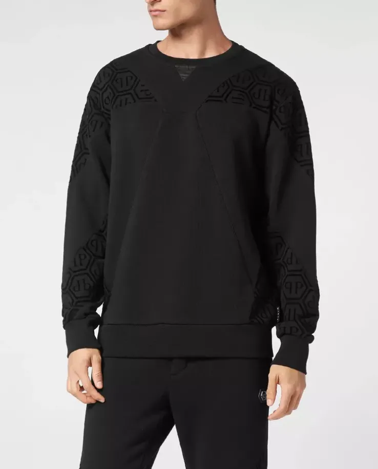 Czarna bluza z monogramem