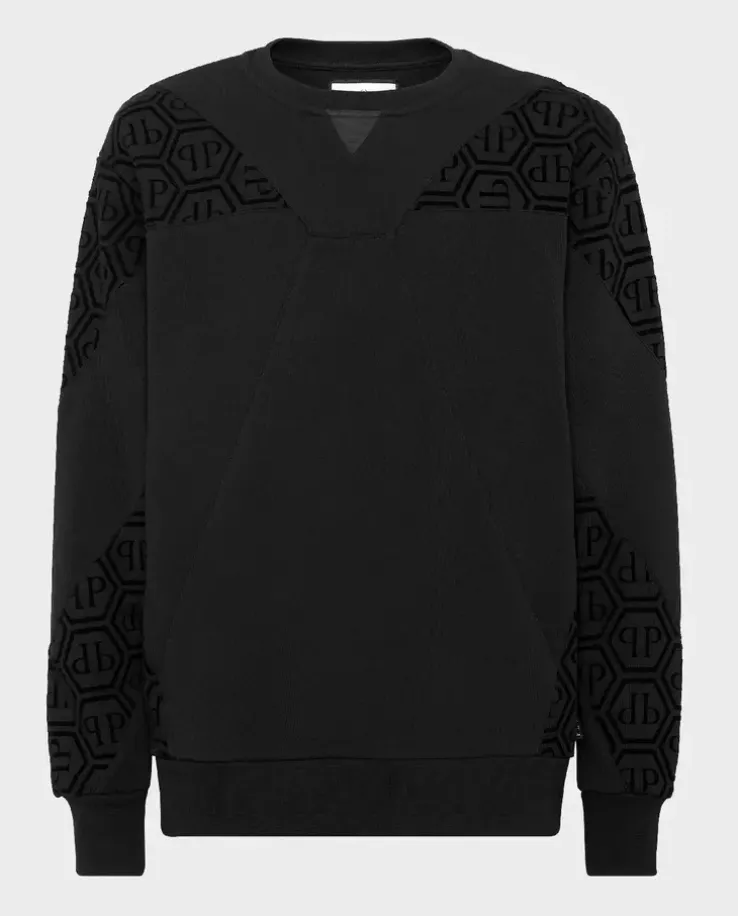 Czarna bluza z monogramem