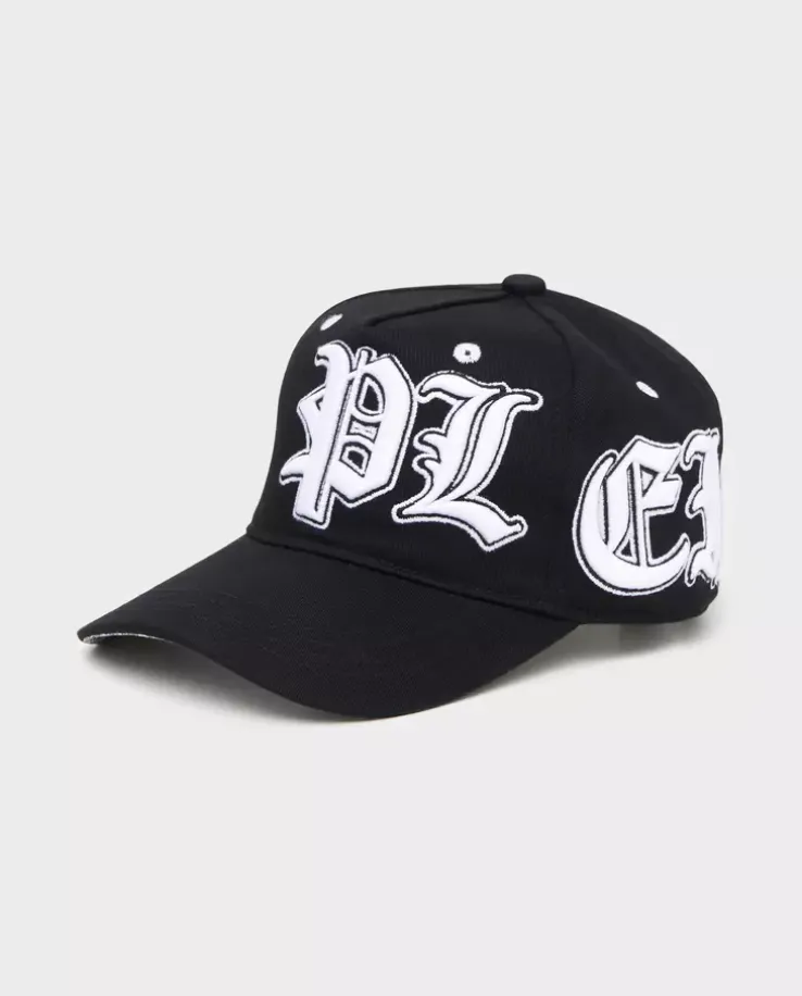 Czarna czapka z daszkiem Paisley Gothic
