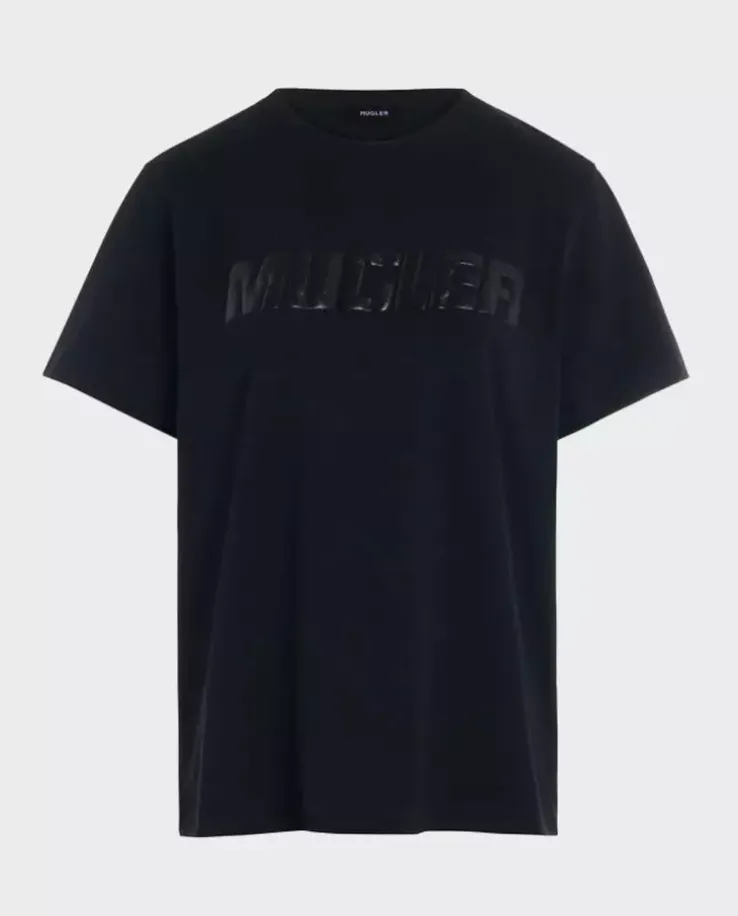 Czarna koszulka Mugler Logo T-Shirt