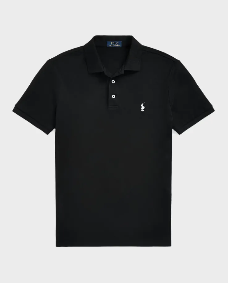 Czarna koszulka polo Custom Slim Fit