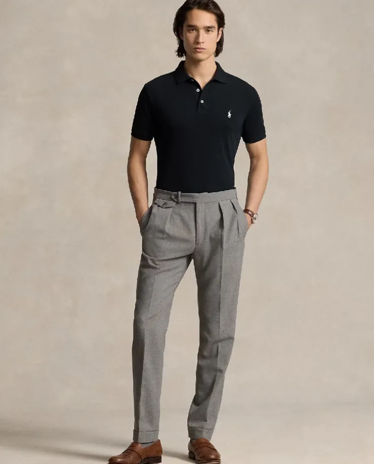 Czarna koszulka polo Custom Slim Fit